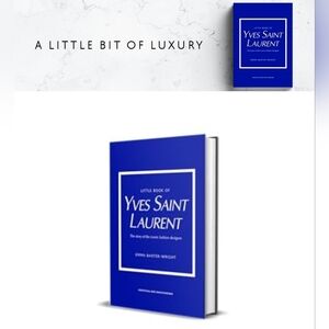 1 Left! Saint Laurent Bold Blue Coffee Book Decor